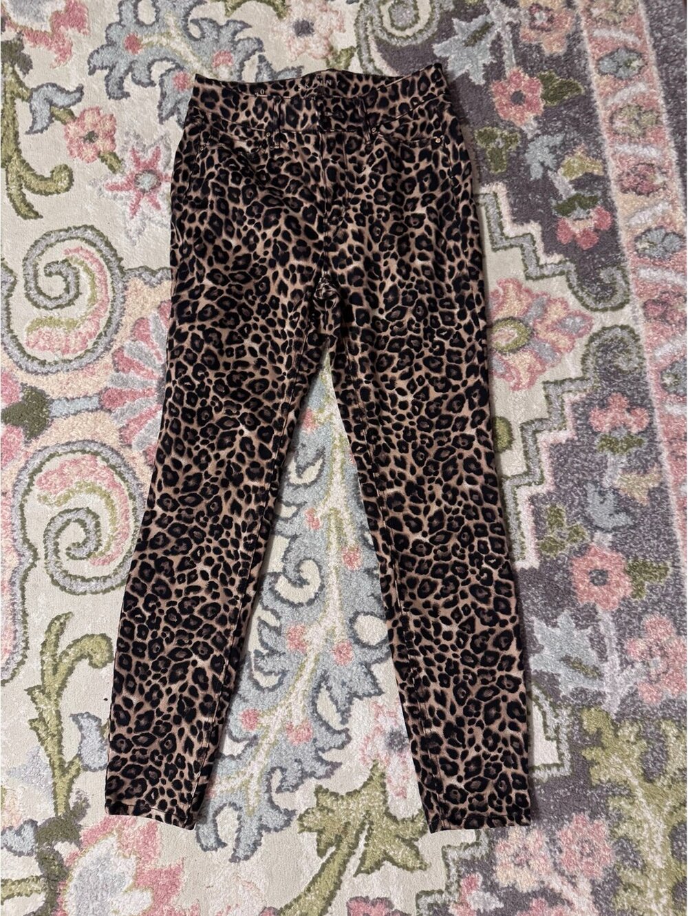 White House black market leopard skinny jeans
